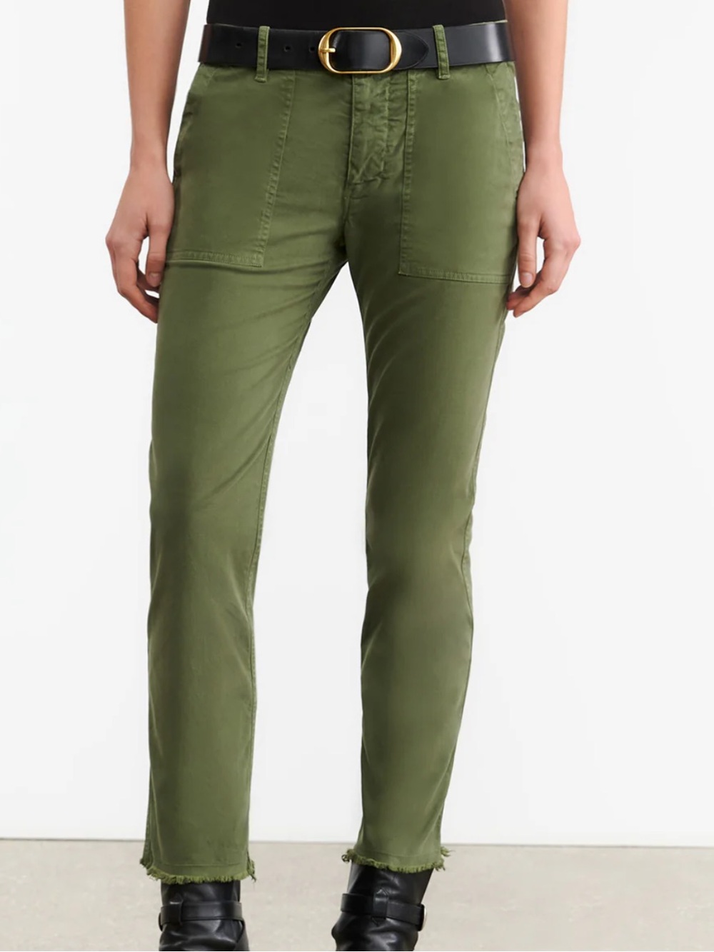 NILI LOTAN JENNA COTTON PANT in CAMO